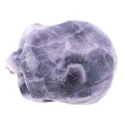 Gemstone Skull Carving In Purple/ Green Fluorite.   SP17109POL