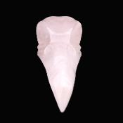 Raven Skull Carving In Rose Quartz.   SP17200POL