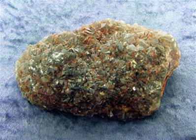 RED QUARTZ CRYSTAL FORMATIONS ON MATRIX. SP8155