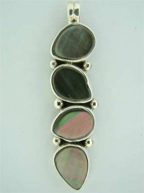 925 SILVER TEARDROP MOTHER OF PEARL PENDANT. SP828PEND