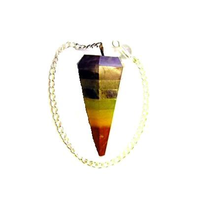 CHAKRA HEALING POINT STYLE FACETED PENDULUMS.   SPR14534POL