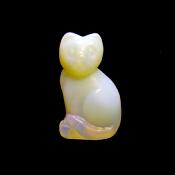 GEMSTONE CAT CARVINGS IN OPALITE.   SPR14748POL