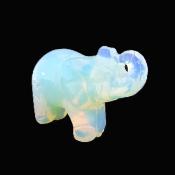 Gemstone Elephant Carving in Opalite.   SPR15176POL