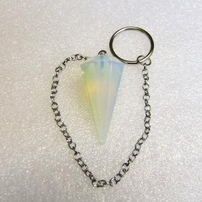 OPALITE FACETED POINT STYLE PENDULUMS.   SPR16081POL