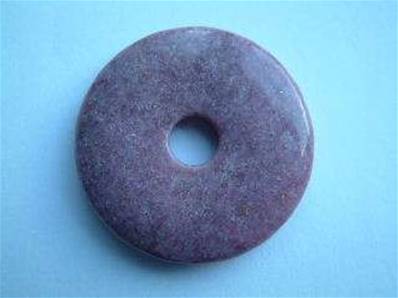 LARGE RHODONITE GEMSTONE DONUTS/ PI STONES. DO42RHO