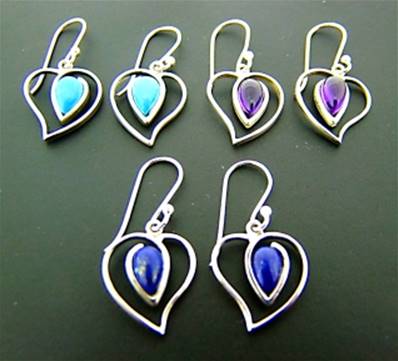 925 SILVER PENDANT STYLE EARRINGS. E3171