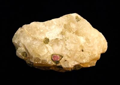 WATERMELON TOURMALINE CRYSTALS IN MILKY QUARTZ MATRIX.   SP11417SHLF