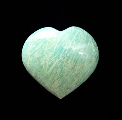 AMAZONITE PUFF HEART.   SP11642POL