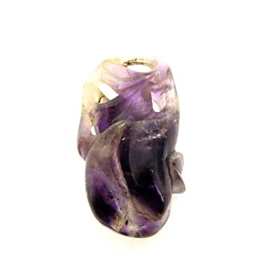 Carving Of A Flower Bud In Amethyst.   SP12320POL