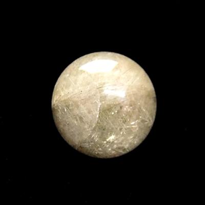 QUARTZ SPHERE FEATURING SILVER RUTILE INCLUSIONS.   SP12361POL 