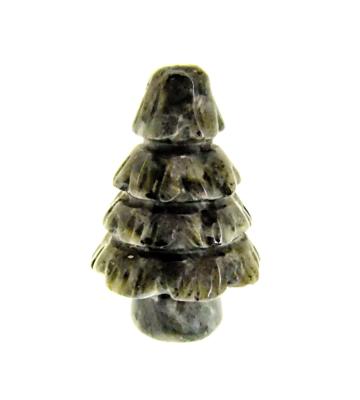 GEMSTONE MINI CHRISTMAS TREE CARVING IN LARVIKITE.   SP12971POL