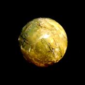 GEMSTONE SPHERE IN PREHNITE.   SP13813POL