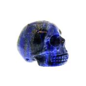 SKULL CARVING IN LAPIS LAZULI.   SP14367POL