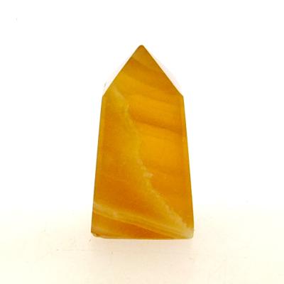 GEMSTONE OBELISK IN HONEY CALCITE.   SP15017POL