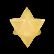 GEMSTONE MERKABA STAR IN MANGANO CALCITE.   SP15031POL