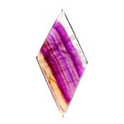 Fluorite fully polished diamond shaped slice specimen.   SP15408POL