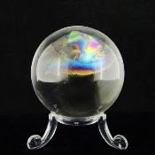 Gemstone Sphere in Water Clear Rainbow Quartz.   SP15730POL