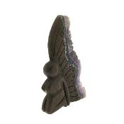 Kneeling Fairy Figure With Amethyst Druze Wings.   SP16258POL