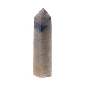 Gemstone Fully Polished And Faceted Point Specimen in Dumortierite with Quartz.   SP17058POL