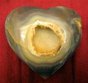 LARGE AGATE GEODE HEART. SP3336SHLF