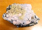 CALCITE, DOLOMITE ON PYRITE MATRIX SPECIMEN. SP8802SHLF