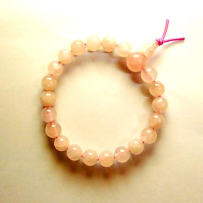 POWER BEAD BRACELET IN ROSE QUARTZ.   SPR13618BR