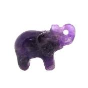 Gemstone Elephant Carving in Amethyst.   SPR15172POL