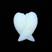 Angel Wings Carving in Opalite.   SPR15230POL