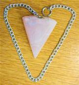 ROSE QUARTZ FACETED POINT STYLE PENDULUMS.   SPR2945POL