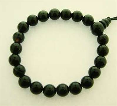 POWER BEAD BRACELET IN BLACK OBSIDIAN.    SPR986BR