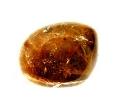 QUARTZ DOME POLISHED PEBBLE SPECIMEN FEATURING RED & GOLDEN RUTILE INCLUSIONS.   SP10807POL