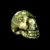 SKULL CARVING IN PRESELI BLUE STONE.   SP12856POL