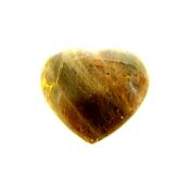 GREY/ PEACH MOONSTONE HEART.   SP13056POL