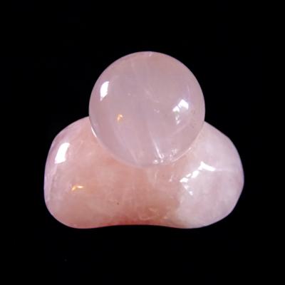 ROSE QUARTZ SPHERE WITH STAND.   SP14051POL