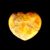 CRAZY LACE AGATE PUFF HEART.   SP14608POL