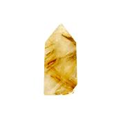 GOLDEN RUTILATED SMOKEY QUARTZ MINI POINT SPECIMEN.    SP14628POL