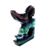 POLISHED CARVING OF PEGASUS WINGED HORSE IN FLUORITE.   SP14830SLF 