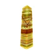 GEMSTONE OBELISK IN ONYX.   SP15009POL