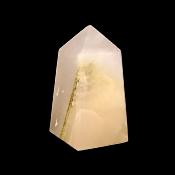 GEMSTONE OBELISK IN MANGANO CALCITE.   SP15027POL