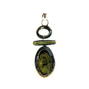 925 Silver Designer Pendant featuring Agate, Green Tourmaline & Prasiolite Gemstones.   SP15382PEND