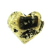 Iron Pyrite (Fools Gold) Polished Geode Heart.   SP16076POL
