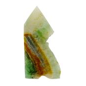 Polished Fluorite Four Sided Point/ Tower Specimen Featuring One Raw Uncut Face.   SP16855POL