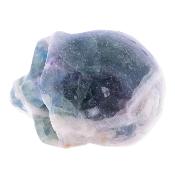 Gemstone Skull Carving In Purple/ Green Fluorite.   SP17111POL