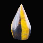 Tiger's Eye Fully Polished 'Flame' Carving.   SP17157POL