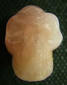 ROSE QUARTZ SKULL CARVING.   SP2965POL