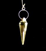 QUARTZ FACETED HEALING POINT PENDULUMS.   SPR12398POL