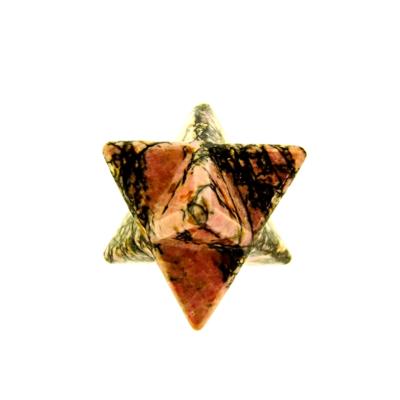 MERKABA STAR IN RHODONITE.   SPR13306POL