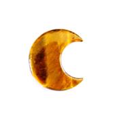 GEMSTONE CRESCENT MOON CARVING IN TIGERSEYE.    SPR14076POL