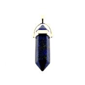 LAPIS LAZULI DOUBLE TERMINATED HEALING POINT PENDANT.   SPR14592PEND