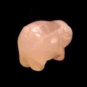 CARVING OF A PIG IN ROSE QUARTZ.   SPR15068POL